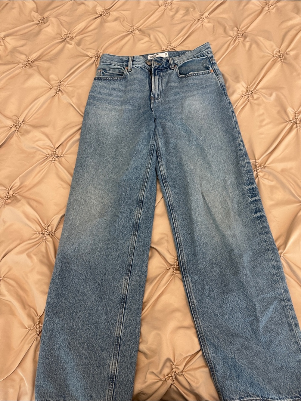 Garage Denim Low-Ride Baggy Light Blue Wide-Leg Jeans